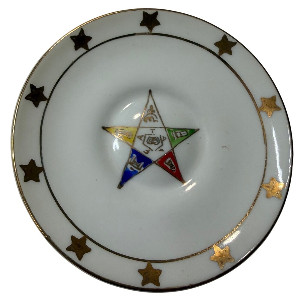 Vintage 1955 Order of the Eastern Star OES Miniature Plate Chubu China Japan 2.5